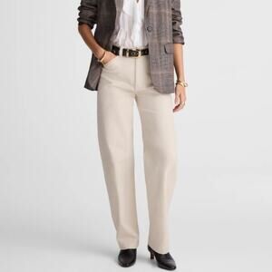 Madewell Cream Wide-Leg Pants